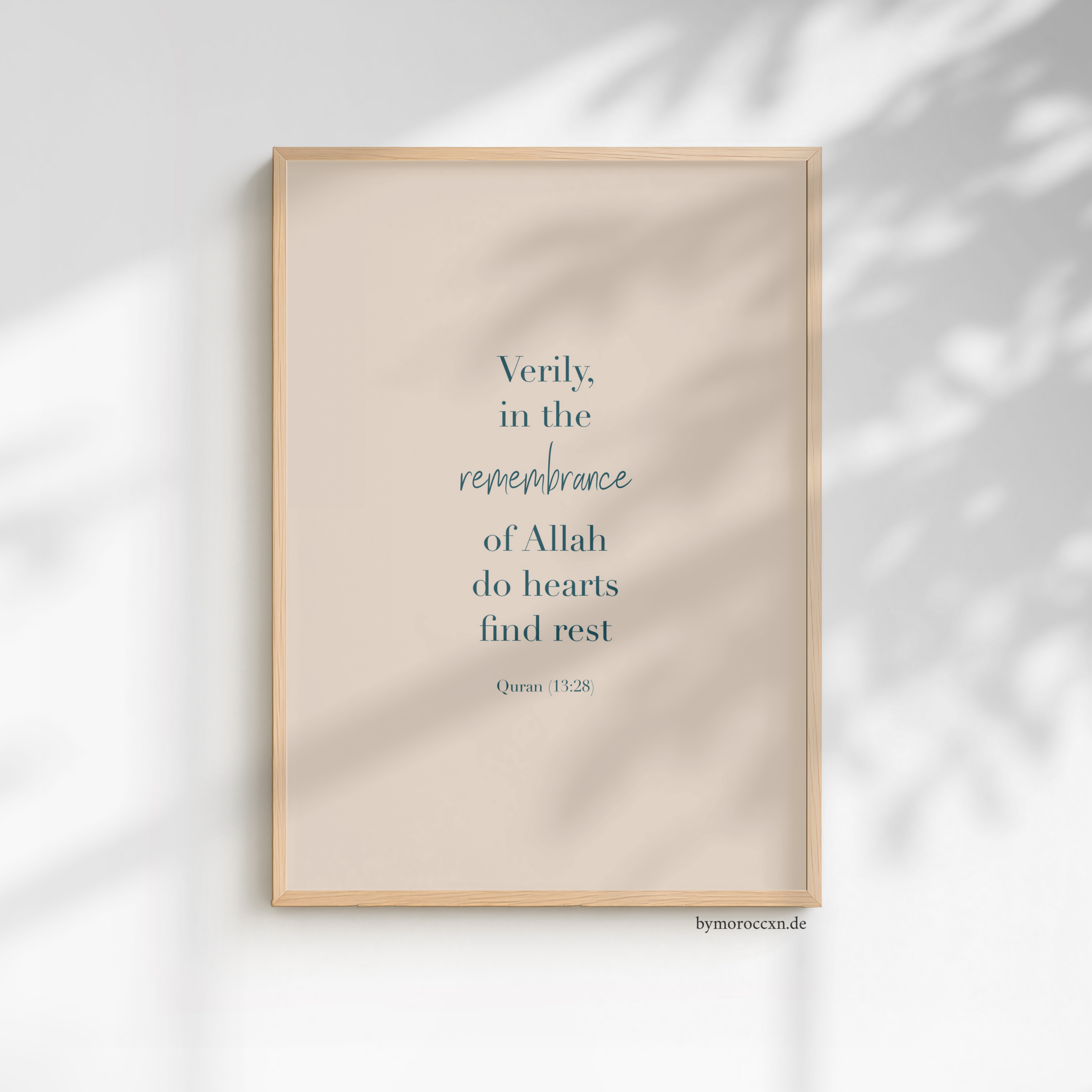 (13:28) verily, in the remembrance of allah (..) einzelposter (13:28) verily, in the remembrance of allah (..) einzelposter